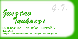 gusztav tankoczi business card